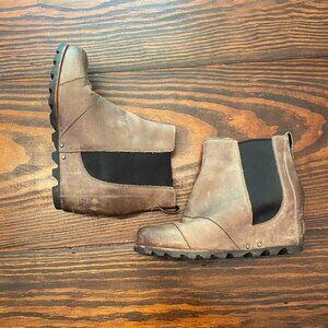 SOREL Wedge Leather Boots, Womens' 9.5